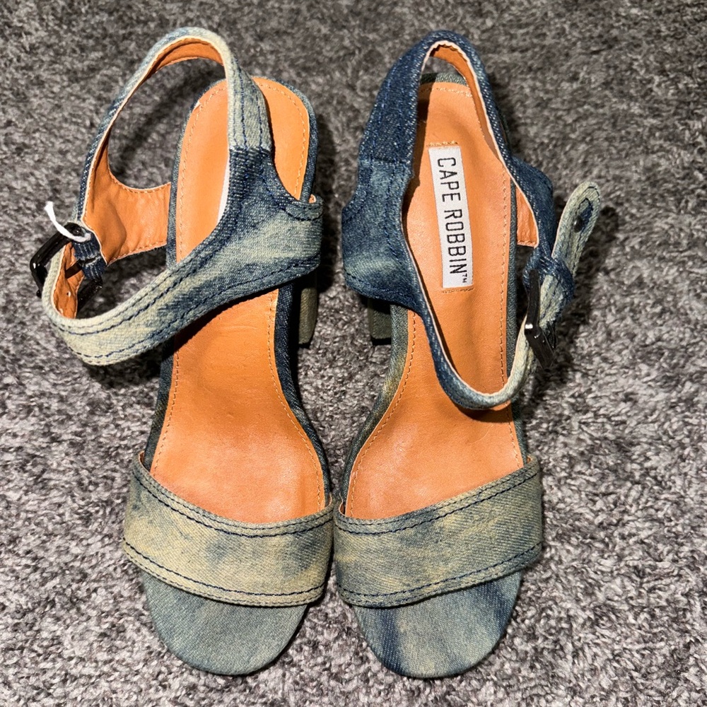 Blue Jean chunky heels